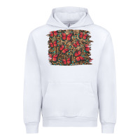 White Easter Butterflies Background Urban Hoodie - RanaPortraitStore