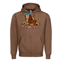 Chestnut football hereford sunflower Zipper Hoodie - JahusDesignShop