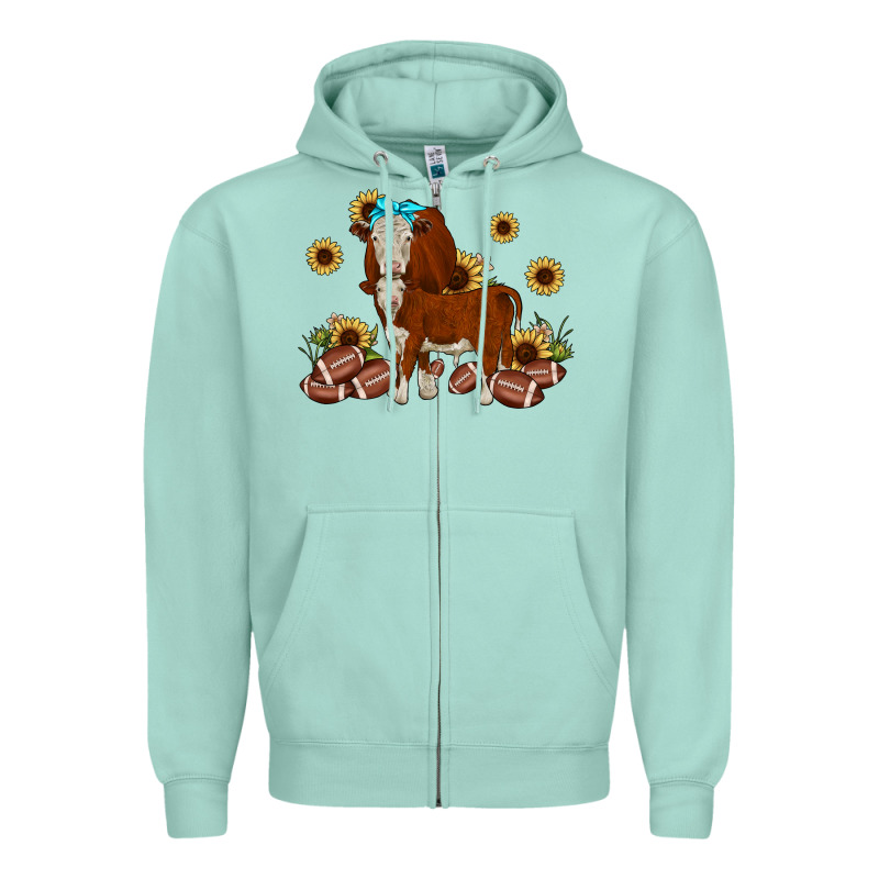 Football Hereford Sunflower Zipper Hoodie by JahusDesignShop | Teevron