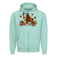 Seafoam football hereford sunflower Zipper Hoodie - JahusDesignShop