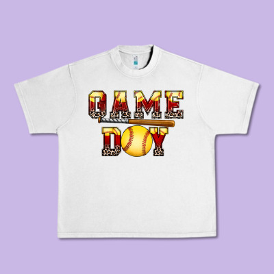 Game Day Softball Urban Heavy Tee Designed By Fadigitalartstudio