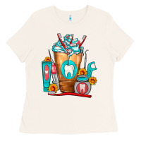 Bone Dentist Cold Drink Frappe Ladies Tee - FaDigitalArtStudio