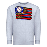 Heather Grey leopard baseball flag3 Premium Sweatshirt - JahusDesignShop