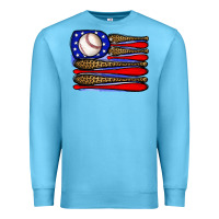 Ocean Blue leopard baseball flag3 Premium Sweatshirt - JahusDesignShop