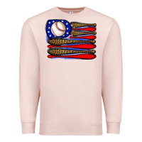 Pale Pink leopard baseball flag3 Premium Sweatshirt - JahusDesignShop