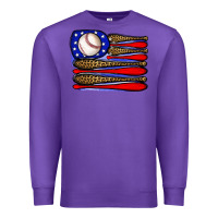 Purple leopard baseball flag3 Premium Sweatshirt - JahusDesignShop