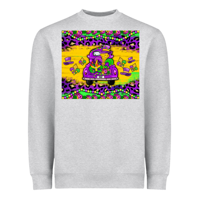 Mardi Gras Truck Tumbler Heavyweight Sweatshirt by JahusDesignShop | Teevron