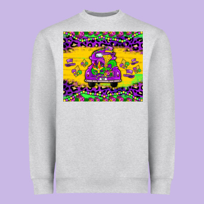 Mardi Gras Truck Tumbler Heavyweight Sweatshirt Designed By Jahusdesignshop