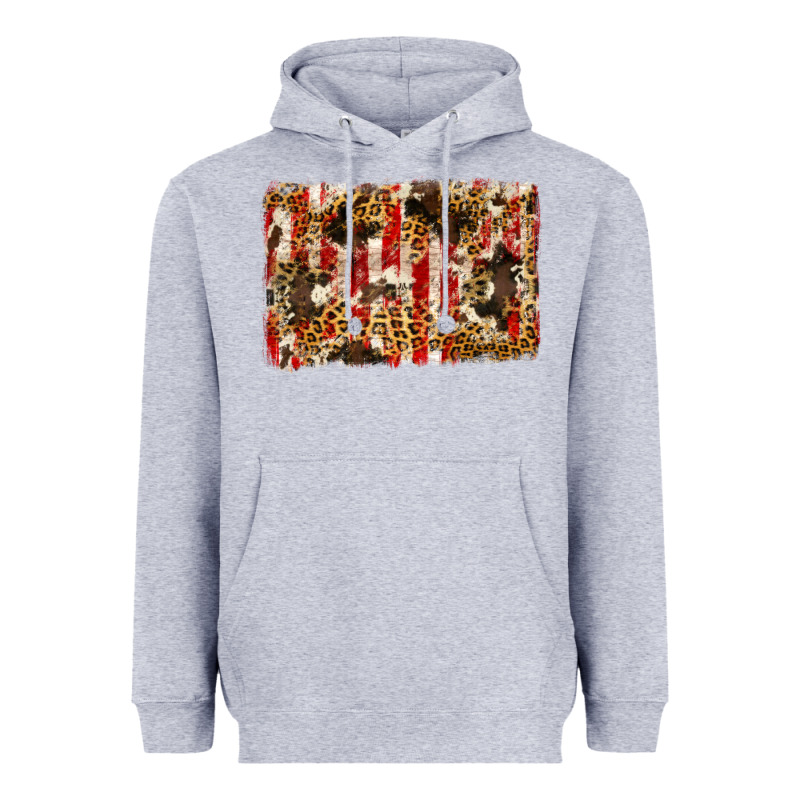 America, Cowhide, Leopard Backgraund Heavyweight Hoodie by JahusDesignShop | Teevron