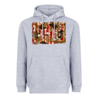 Heather Grey america, cowhide, leopard backgraund Heavyweight Hoodie - JahusDesignShop