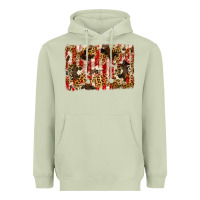 Matcha america, cowhide, leopard backgraund Heavyweight Hoodie - JahusDesignShop