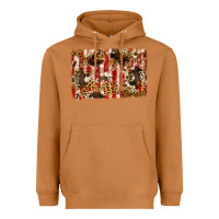 Meerkat america, cowhide, leopard backgraund Heavyweight Hoodie - JahusDesignShop