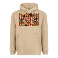 Mushroom america, cowhide, leopard backgraund Heavyweight Hoodie - JahusDesignShop