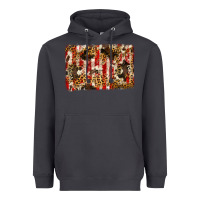 Smoke america, cowhide, leopard backgraund Heavyweight Hoodie - JahusDesignShop