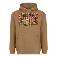 Toasted Coconut america, cowhide, leopard backgraund Heavyweight Hoodie - JahusDesignShop