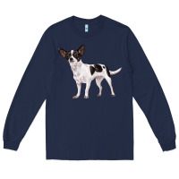 Navy chihuahua Long Sleeve Tee - LillyAllenDesigns