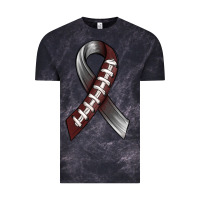 Cloud Black Gray Ribbon American Football Vintage Tee - BundleAndBundleShop