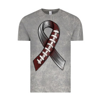 Cloud Rock Gray Ribbon American Football Vintage Tee - BundleAndBundleShop