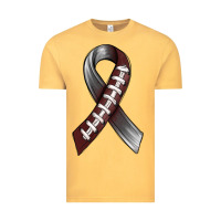 Vintage Mustard Gray Ribbon American Football Vintage Tee - BundleAndBundleShop