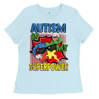 Baby Blue Autism is my superpower Autism Awareness Day Ladies Tee - FaDigitalArtStudio