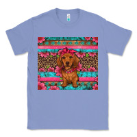 Colony Blue dachshund puppy floral Classic Tee - Artiststas