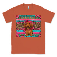 Copper dachshund puppy floral Classic Tee - Artiststas