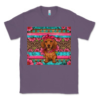Lavender dachshund puppy floral Classic Tee - Artiststas