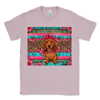 Lilac dachshund puppy floral Classic Tee - Artiststas