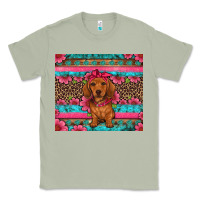 Matcha dachshund puppy floral Classic Tee - Artiststas