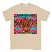 Mushroom dachshund puppy floral Classic Tee - Artiststas