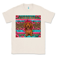 Natural dachshund puppy floral Classic Tee - Artiststas