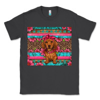 Smoke dachshund puppy floral Classic Tee - Artiststas