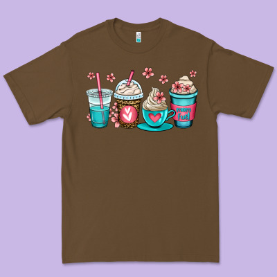 Mom Fuel Coffee Cups Premium Tee Designed By Oliviacreatesart