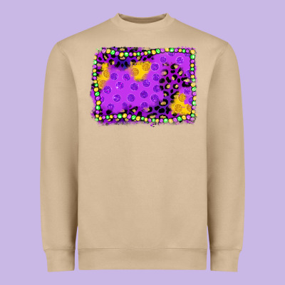 Mardi Gras Background Heavyweight Sweatshirt Designed By Jahusdesignshop