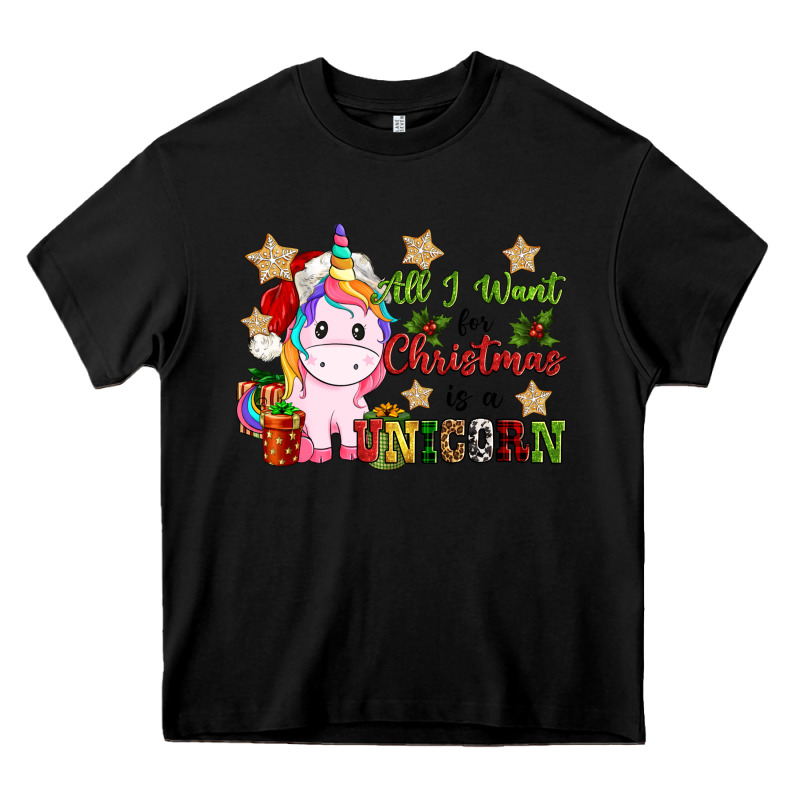 All I Want For Christmas Is A Unicorn Heavy Core Tee by CowGirlArtShop | Teevron