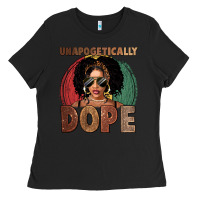 Black Unapologetically dope Ladies Tee - FaDigitalArtStudio