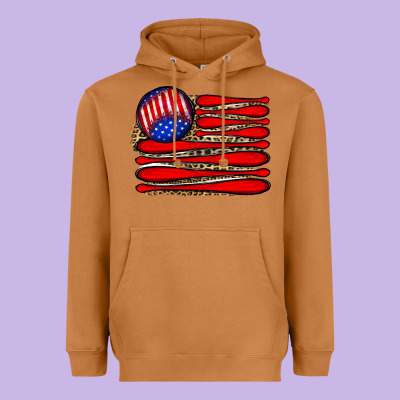 Leopard Baseball Flag5 Heavyweight Hoodie Designed By Jahusdesignshop