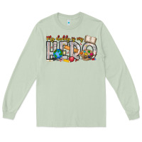 Matcha My Daddy is my Hero Teacher Long Sleeve Tee - CowhideDigitalArt