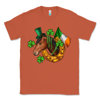 Copper Horse with horseshoe St. Patrick's Classic Tee - CowGirlArtShop