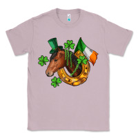 Lilac Horse with horseshoe St. Patrick's Classic Tee - CowGirlArtShop