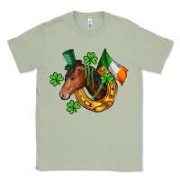 Matcha Horse with horseshoe St. Patrick's Classic Tee - CowGirlArtShop