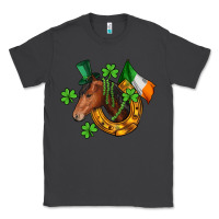 Smoke Horse with horseshoe St. Patrick's Classic Tee - CowGirlArtShop