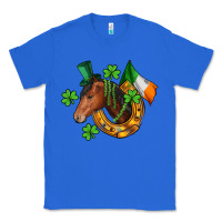 True Royal Horse with horseshoe St. Patrick's Classic Tee - CowGirlArtShop