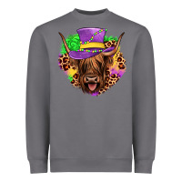 Storm highland cow mardi gras Heavyweight Sweatshirt - JahusDesignShop