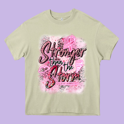 Stronger Than The Storm Heavy Core Tee Designed By Cowgirlartshop