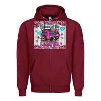 Burgundy queen of the camper Zipper Hoodie - JahusDesignShop