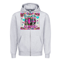 Heather Grey queen of the camper Zipper Hoodie - JahusDesignShop