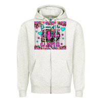 Oatmeal Heather queen of the camper Zipper Hoodie - JahusDesignShop