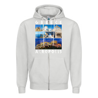 Dove Grey greece acropolis famous sights gallery traveler souvenir t shirt Zipper Hoodie - baoMotion