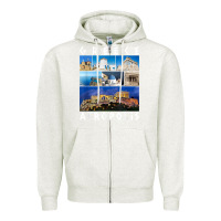 Oatmeal Heather greece acropolis famous sights gallery traveler souvenir t shirt Zipper Hoodie - baoMotion